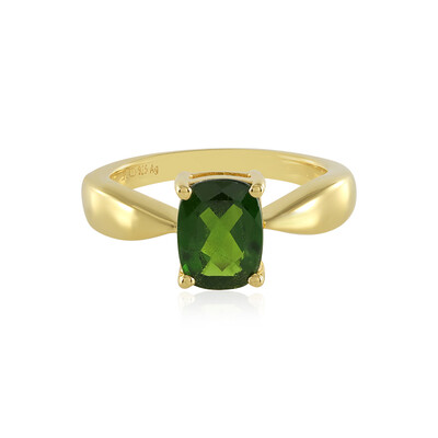 Bague en argent et Diopside de Russie