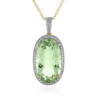 Collier en argent et Améthyste verte