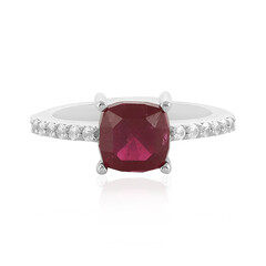 Bague en argent et Rubis de Madagascar