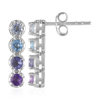 Boucles d'oreilles en argent et Topaze bleu Suisse