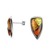 Boucles d'oreilles en argent et Ambre baltique