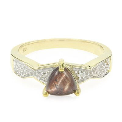 Bague en argent et Œil-de-tigre rouge
