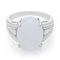 Bague pour homme en argent et Calcédoine de Turquie
