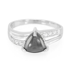 Bague en argent et Hématite noire
