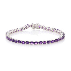Bracelet en argent et Améthyste de Zambie