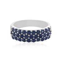 Bague en argent et Saphir bleu