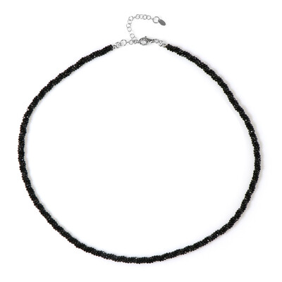 Collier en argent et Spinelle noir