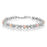 Bracelet en argent et Aigue-marine
