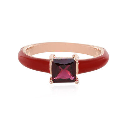 Bague en argent et Grenat Rhodolite framboise