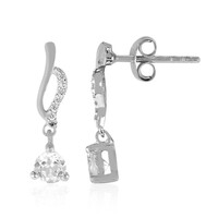 Boucles d'oreilles en argent et Topaze blanche