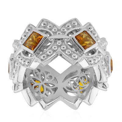 Bague en argent et Citrine Madère (Dallas Prince Designs)