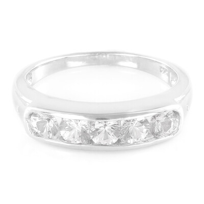 Bague en argent et Saphir blanc