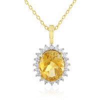 Collier en argent et Citrine