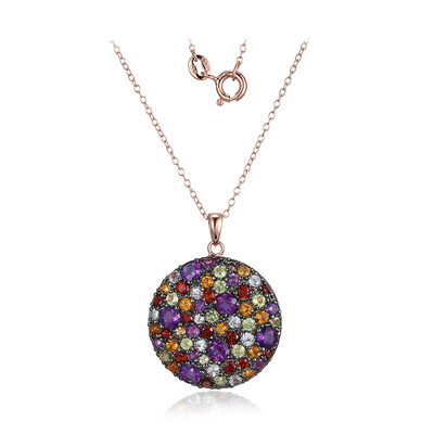 Collier en argent et Grenat du Mozambique