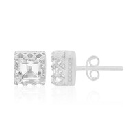 Boucles d'oreilles en argent et Topaze blanche