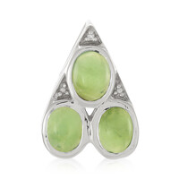 Pendentif en argent et Chrysoprase impériale