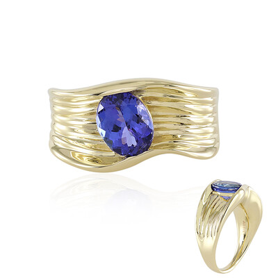 Bague en or et Tanzanite AAA (de Melo)