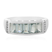 Bague en argent et Aigue-marine