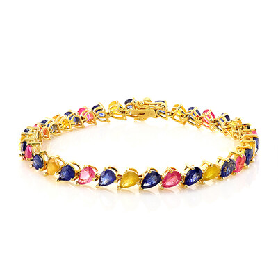 Bracelet en argent et Saphir bleu de Madagascar