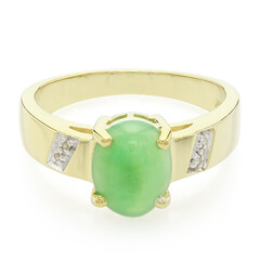 Bague en argent et Chrysoprase impériale