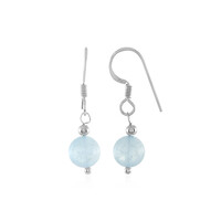 Boucles d'oreilles en argent et Aigue-marine