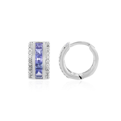 Boucles d'oreilles en argent et Tanzanite