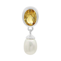 Pendentif en argent et Citrine