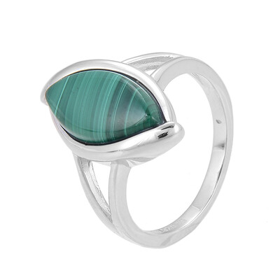 Bague en argent et Malachite