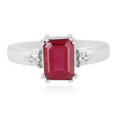 Bague en argent et Rubis de Madagascar