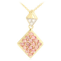 Collier en or et Saphir Padparadscha non chauffé (AMAYANI)