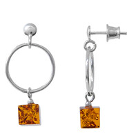 Boucles d'oreilles en argent et Ambre baltique