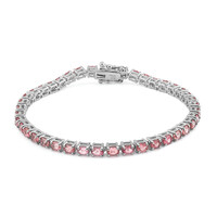 Bracelet en argent et Tourmaline rose du Brésil