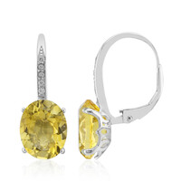 Boucles d'oreilles en argent et Citrine