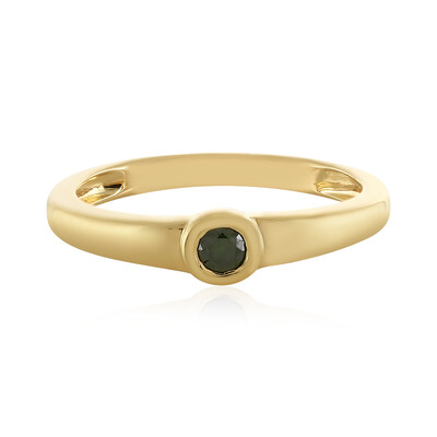 Bague en argent et Diamant vert I3