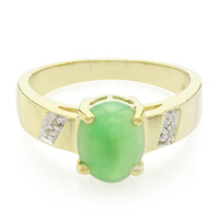 Bague en argent et Chrysoprase impériale