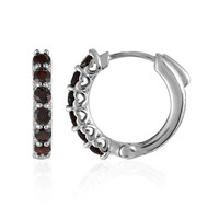 Boucles d'oreilles en argent et Grenat