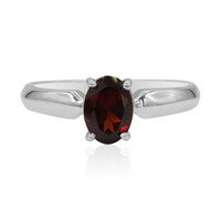 Bague en argent et Grenat du Mozambique