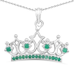 Collier en argent et Emeraude de Socoto