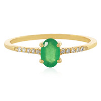 Bague en or et Emeraude de Zambie