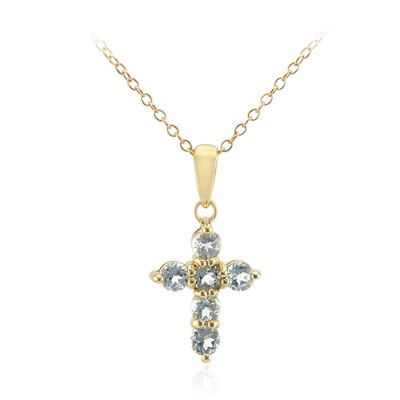 Collier en argent et Topaze bleu ciel