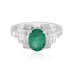 Bague en or et Emeraude de Zambie