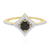 Bague en or et Diamant noir