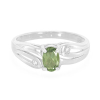 Bague en argent et Apatite de Russie