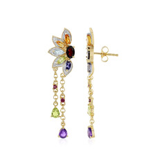 Boucles d'oreilles en argent et Grenat du Mozambique
