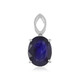 Pendentif en platine et Saphir bleu de Madagascar