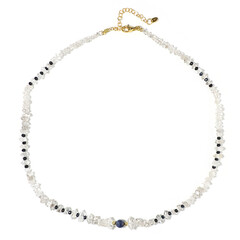 Collier en argent et Saphir bleu de Madagascar