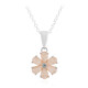 Collier en argent et Quartz pêche pastel