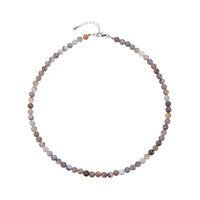 Collier en argent et Agate du Botswana