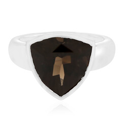 Bague en argent et Quartz fumé
