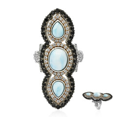 Bague en argent et Larimar (Dallas Prince Designs)